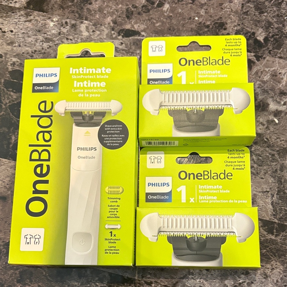 Philips OneBlade Intimate SkinProtect Blade plus 2x single blades
